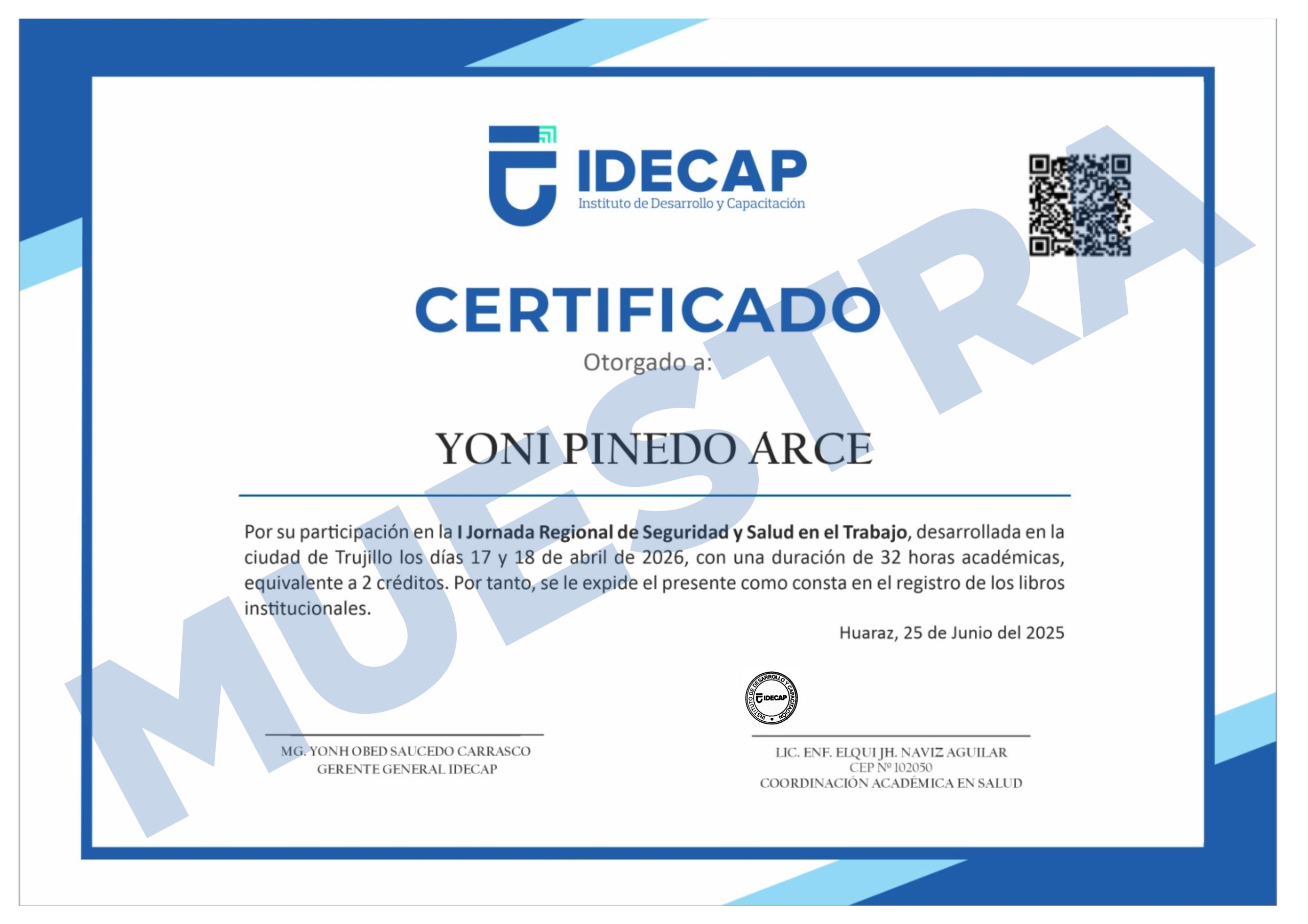 Certificado IDECAP