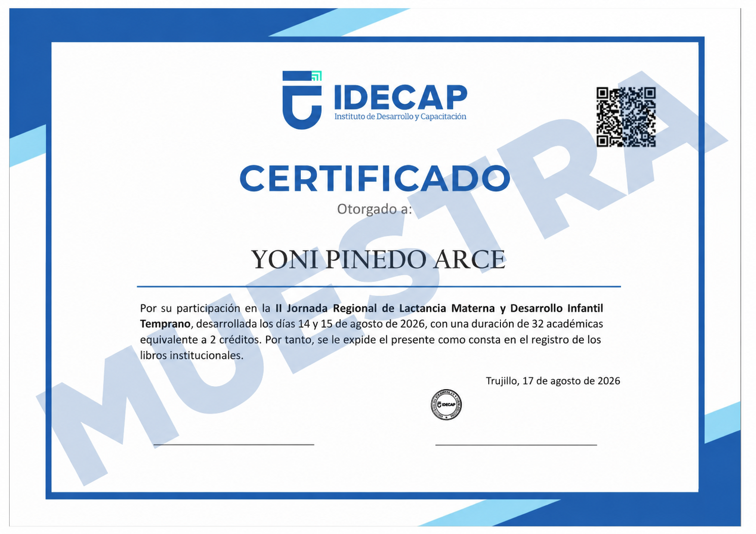 Certificado IDECAP